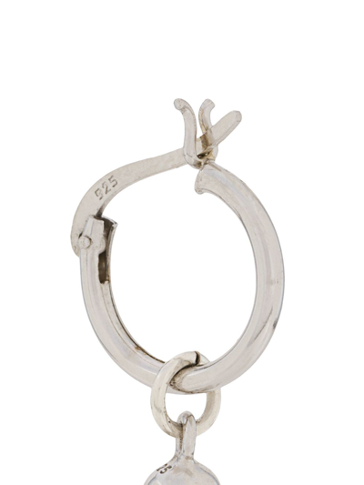 Shop True Rocks Pill Hoop Earring In Silver