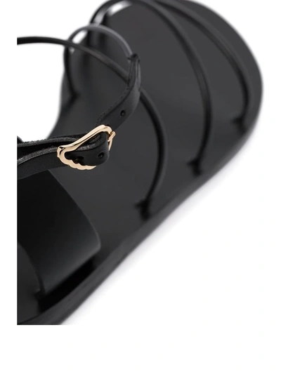 Ancient Greek Sandals Meloivia Leather Sandals In Black