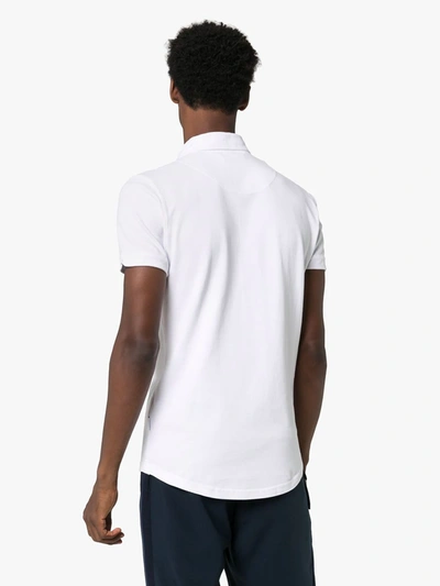Shop Orlebar Brown Sebastian Cotton Polo Shirt In White
