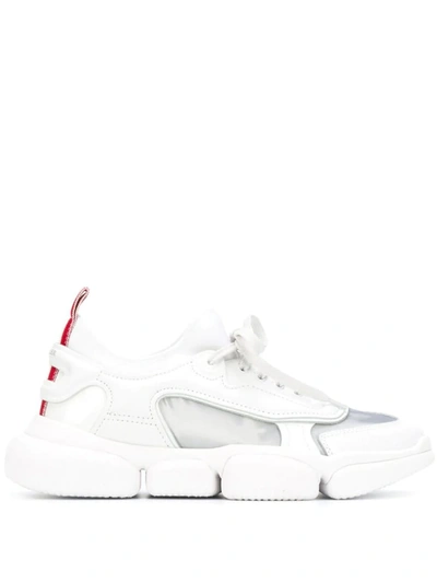 Shop Moncler Lace-up Low Sneakers In White