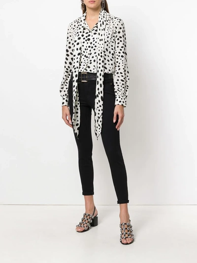 Frame High Rise Skinny Jeans In Black