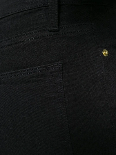 Frame High Rise Skinny Jeans In Black