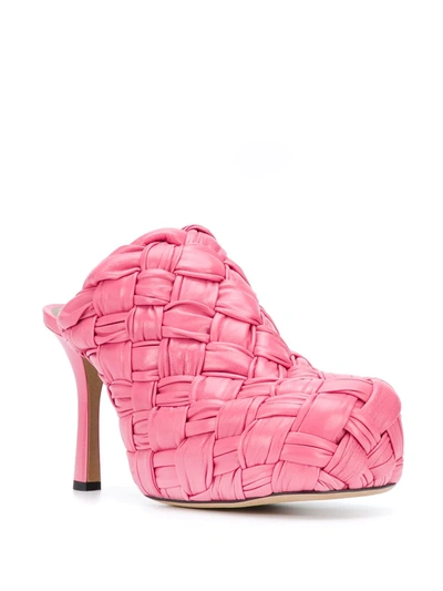 Shop Bottega Veneta Bv Bold Platform Mules In Pink