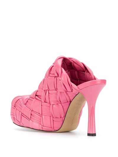 Shop Bottega Veneta Bv Bold Platform Mules In Pink