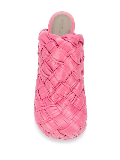 Shop Bottega Veneta Bv Bold Platform Mules In Pink
