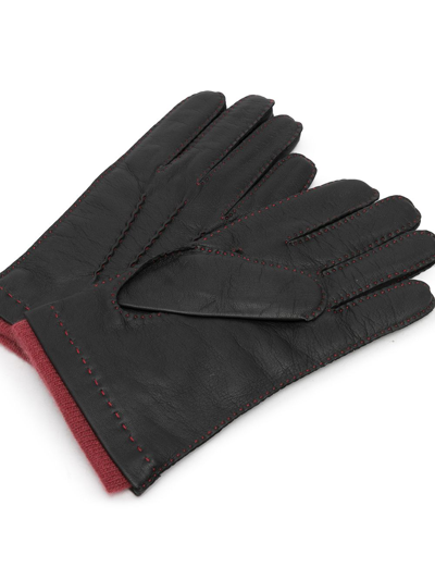 N•peal Westminster Leather Gloves In Schwarz
