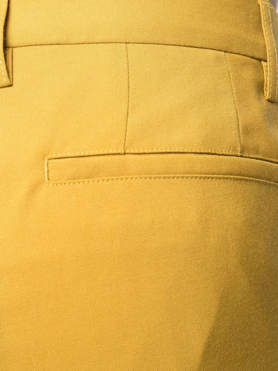 Shop Marni High-rise Chino Trousers In Yellow