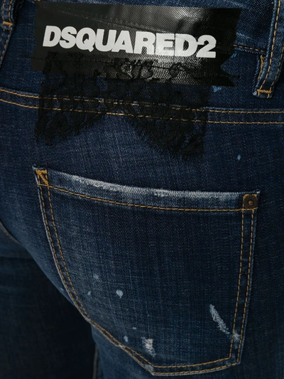 Dsquared2 Regular Distressed Effect Jeans In Blue