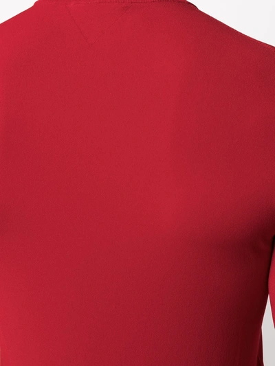 Shop Bottega Veneta Fine-knit High-neck Jumper In Red