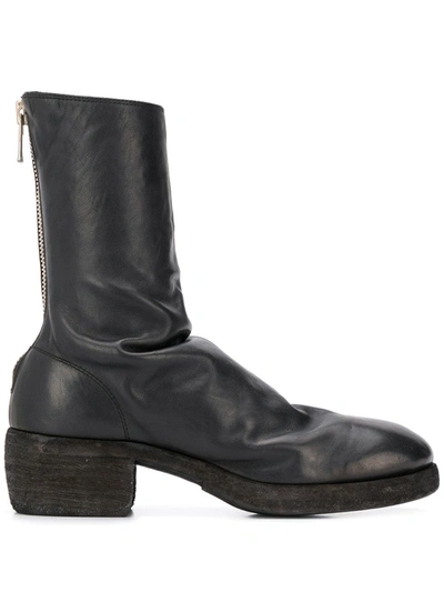 Shop Guidi 788z Leather Boots In Black