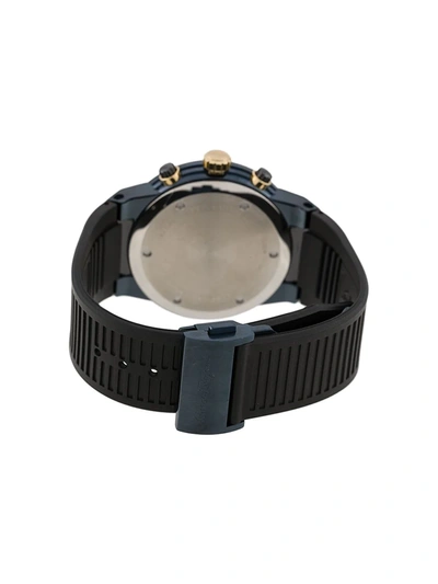 Shop Ferragamo F-80 Chronograph 44mm Watch In Black