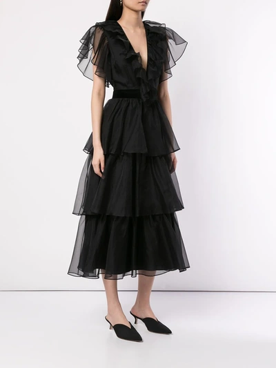 MACGRAW 吊灯叠层式连衣裙 - 黑色