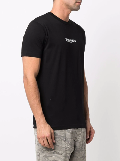 Shop Dsquared2 Logo-print Cotton T-shirt In Black