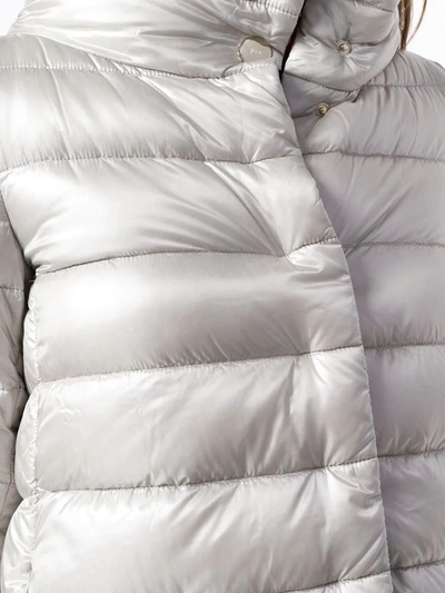 Herno Zipped Padded Coat In Grey
