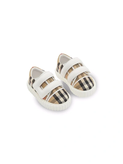 Shop Burberry Vintage-check Sneakers In Neutrals