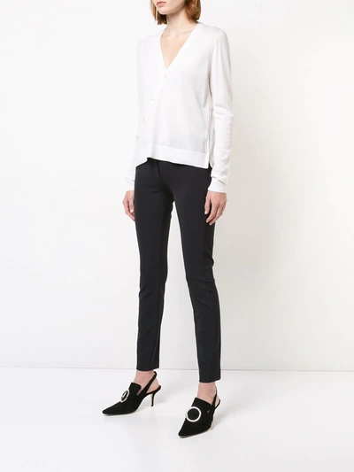 Shop Veronica Beard Stretch Skinny Trousers In Blue