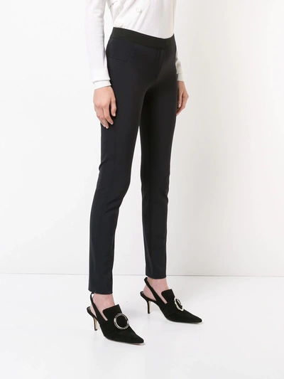 Shop Veronica Beard Stretch Skinny Trousers In Blue