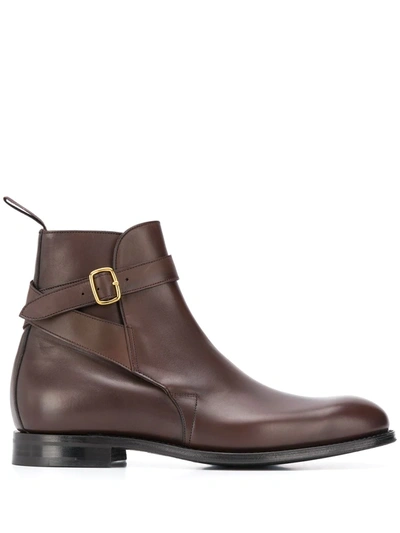 Shop Church's Bletsoe Nevada Leather Boots In Brown