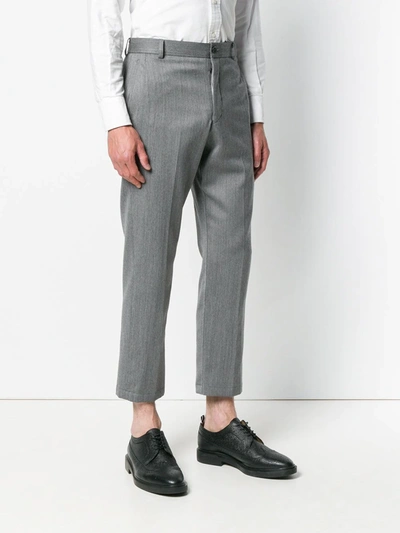 Shop Thom Browne Rwb Stripe Unconstructed Chino In Grey