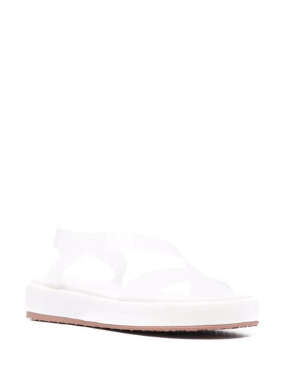 Shop Gianvito Rossi Transparent-strap Sandals In White