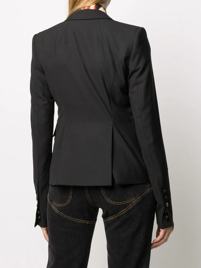 Shop Rick Owens Single-breasted Fitted Blazer In Black