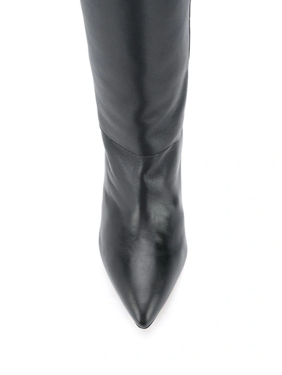 Shop Isabel Marant Loens High Leather Boots In Black