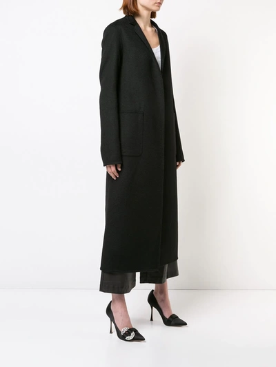 Shop Adam Lippes Cashmere Midi Coat In Black