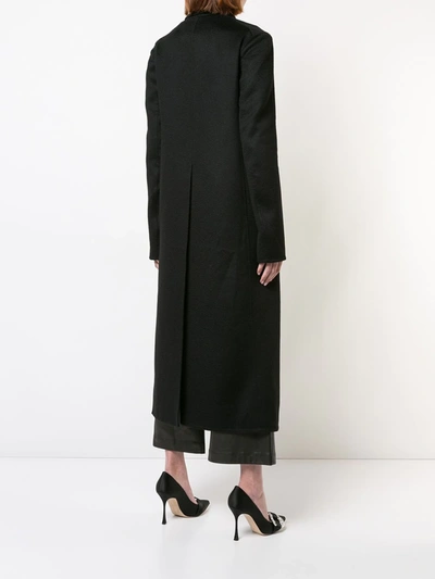 Shop Adam Lippes Cashmere Midi Coat In Black