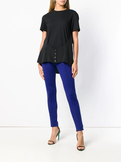 Shop Alexander Wang T Button Detail T-shirt In Black