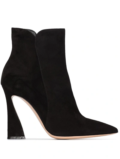 Shop Gianvito Rossi Aura 105mm Ankle Boots In Black