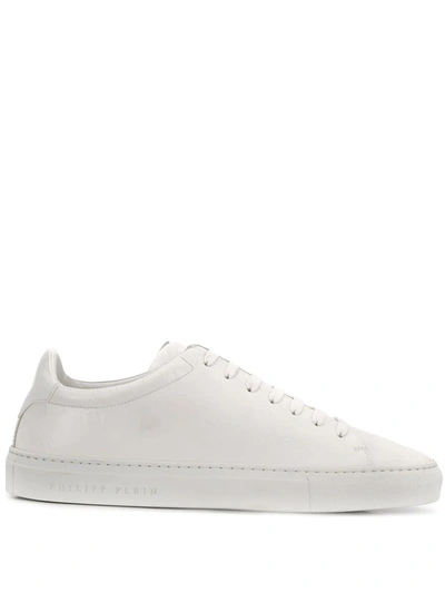 Shop Philipp Plein Lace-up Sneakers In White