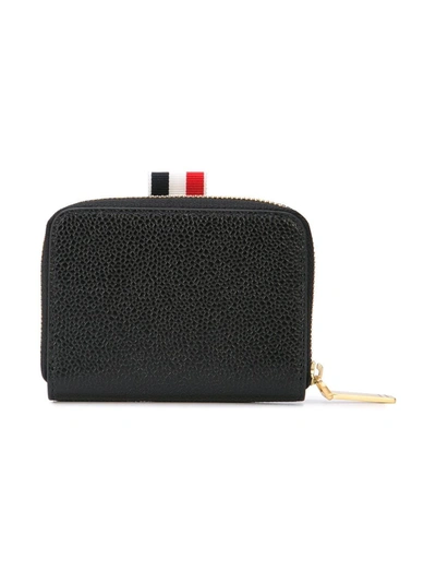 Shop Thom Browne Pebbled Slim Short Purse In Black