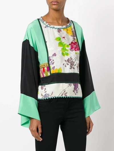 Shop Etro Floral Print Tunic In Multicolour