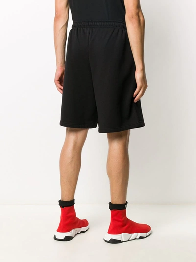 Shop Balenciaga Logo-print Shorts In Black