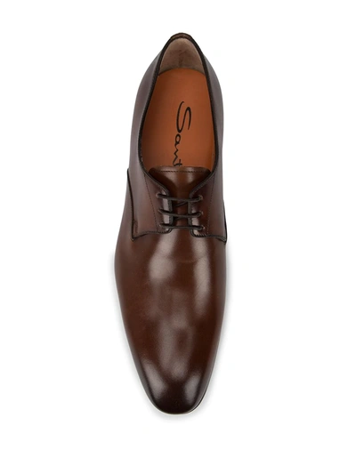 Shop Santoni Induct Lace-up Shoes In Brown
