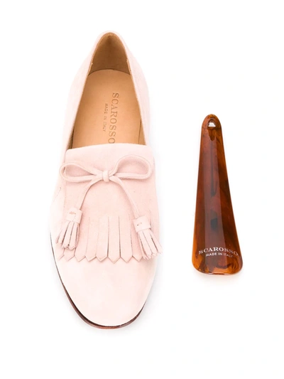 Shop Scarosso Stella Tassel Loafers In Pink