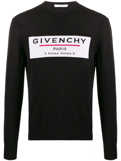 Shop Givenchy Label Motif Jumper In Black