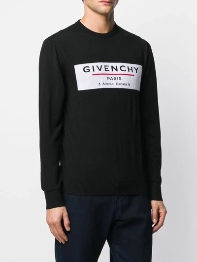 Shop Givenchy Label Motif Jumper In Black