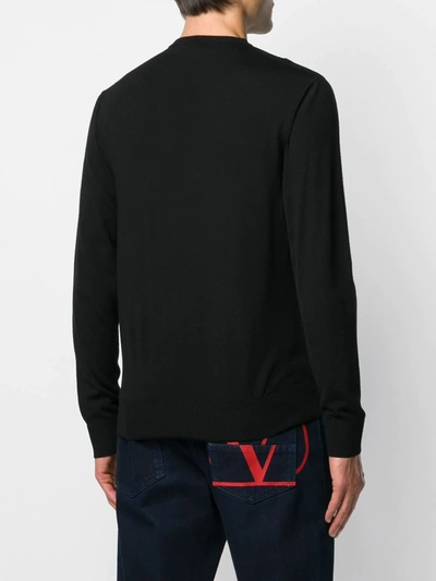 Shop Givenchy Label Motif Jumper In Black