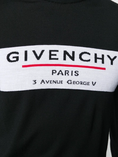 Shop Givenchy Label Motif Jumper In Black