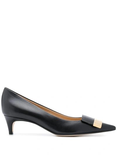 Shop Sergio Rossi Sr1 45mm Pointed Pumps In Black