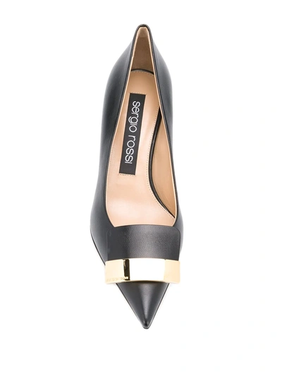 Shop Sergio Rossi Sr1 45mm Pointed Pumps In Black