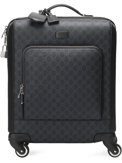 Shop Gucci Gg Supreme Suitcase In Black