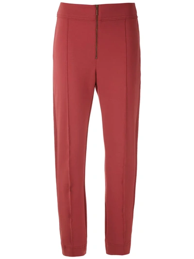 Shop Alcaçuz Matos Straight Trousers In Red