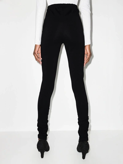 Wardrobe.nyc Wardrobe. Nyc Womens Black Tapered High-rise Stretch-woven Leggings L In Black