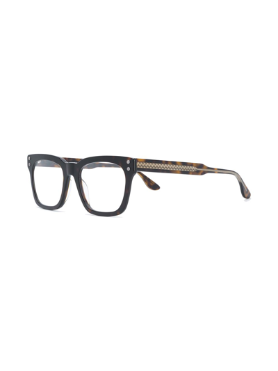 Shop Bottega Veneta Square-frame Glasses In Brown