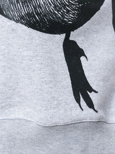 Shop Ioana Ciolacu Bird Print Sweater In Grey