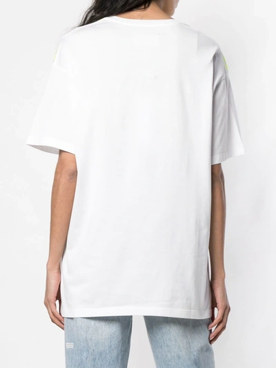 Shop Maison Margiela Slogan-print T-shirt In White