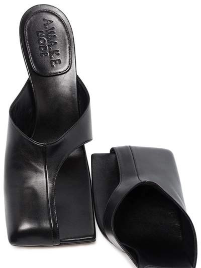 Shop A.w.a.k.e. Mary 80mm Leather Mules In Black