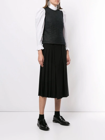 Pre-owned Comme Des Garçons Textured Vest Top In Black